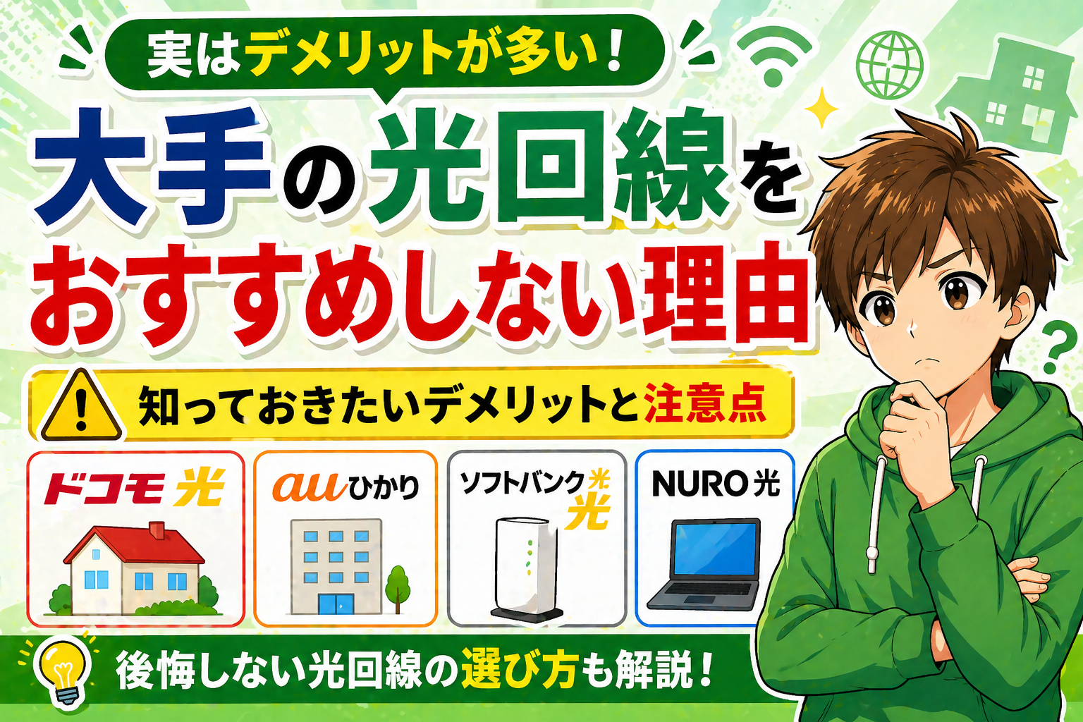 大手の光回線をおすすめしない理由