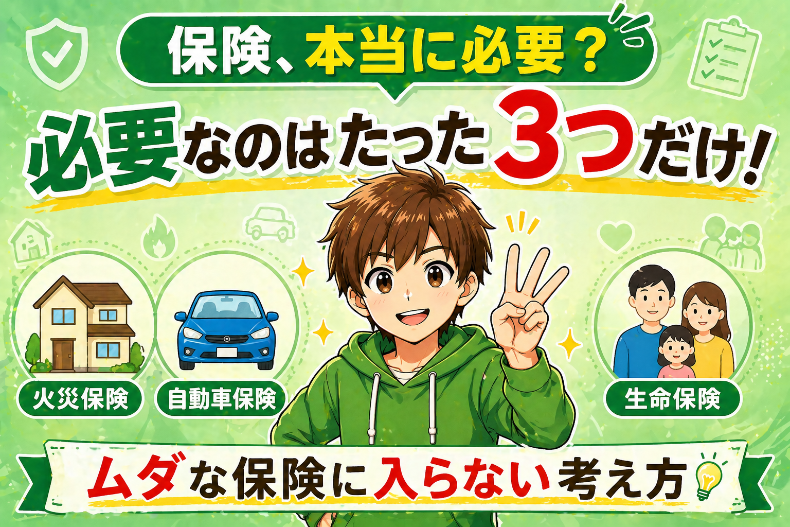 必要な保険はたった３つ