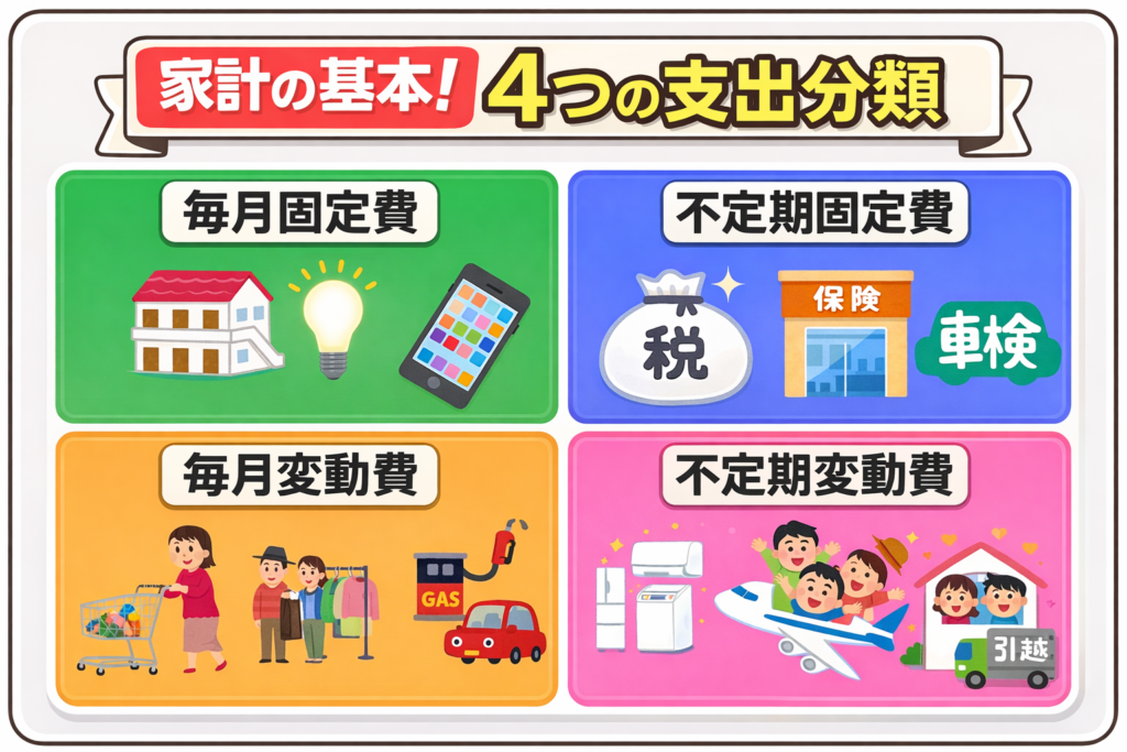 家計の基本！４つの支出分類