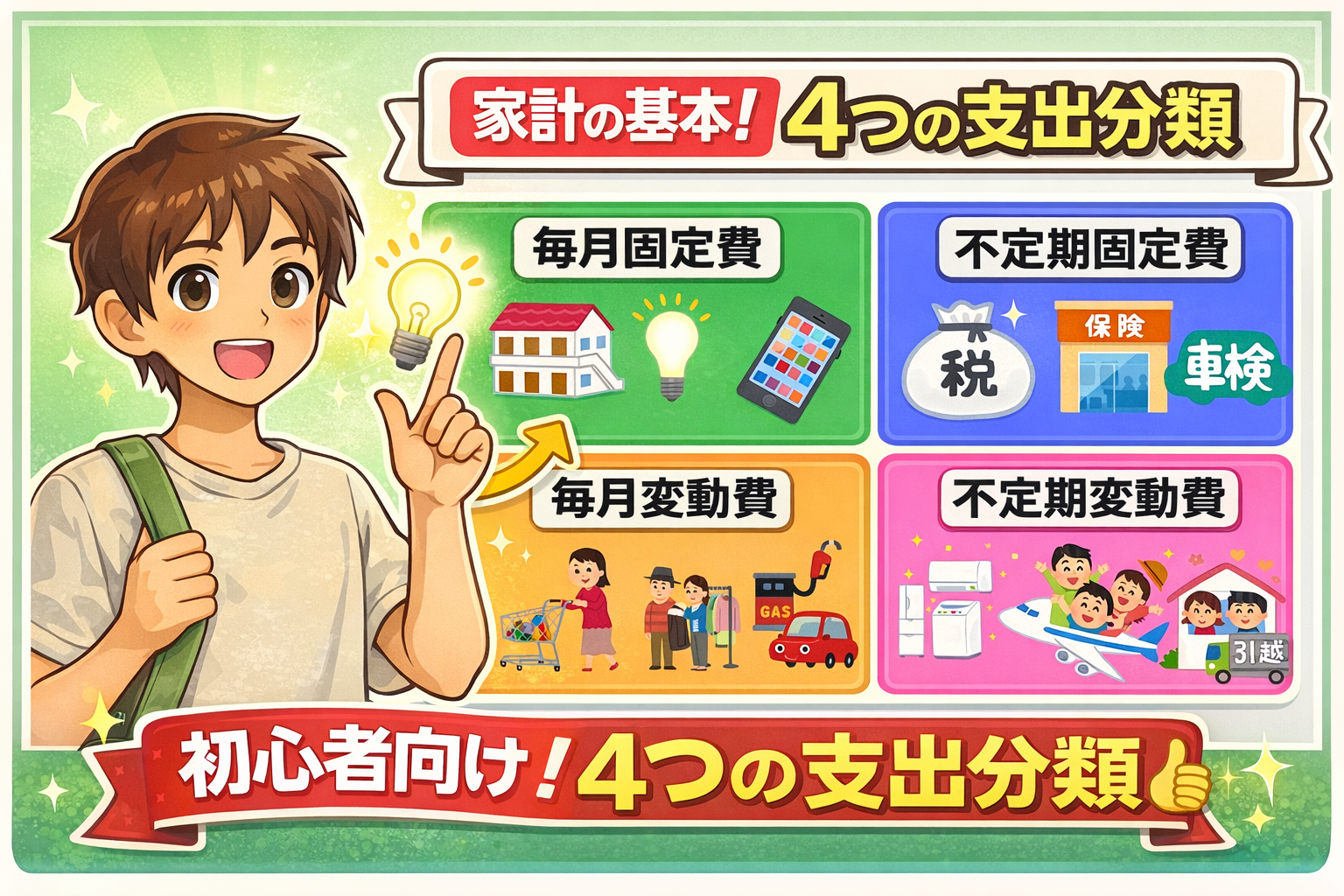 初心者向け！４つの支出分類