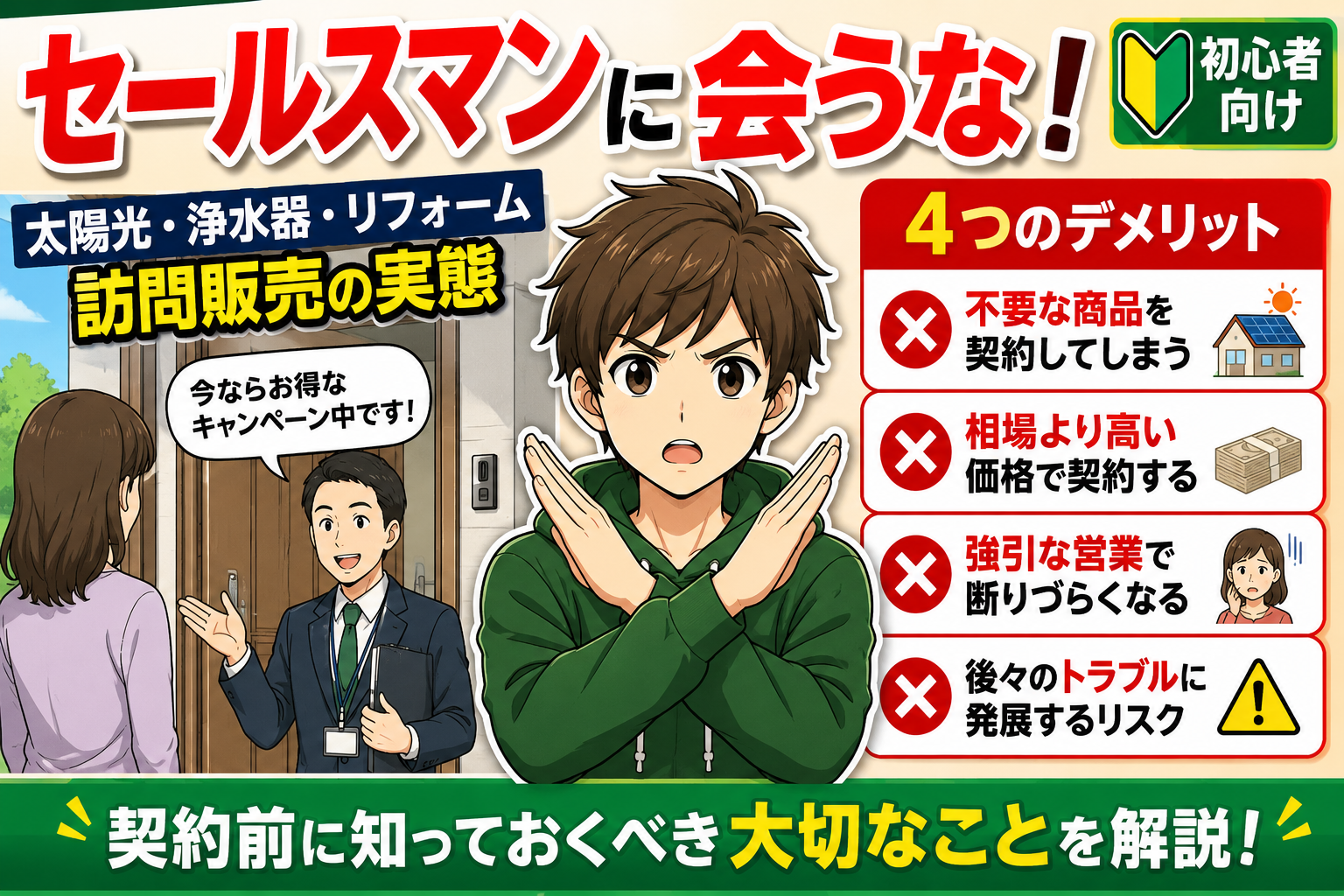 セールスマンに会うな