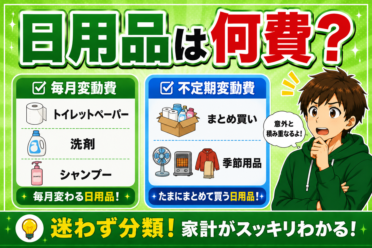日用品費は何費？