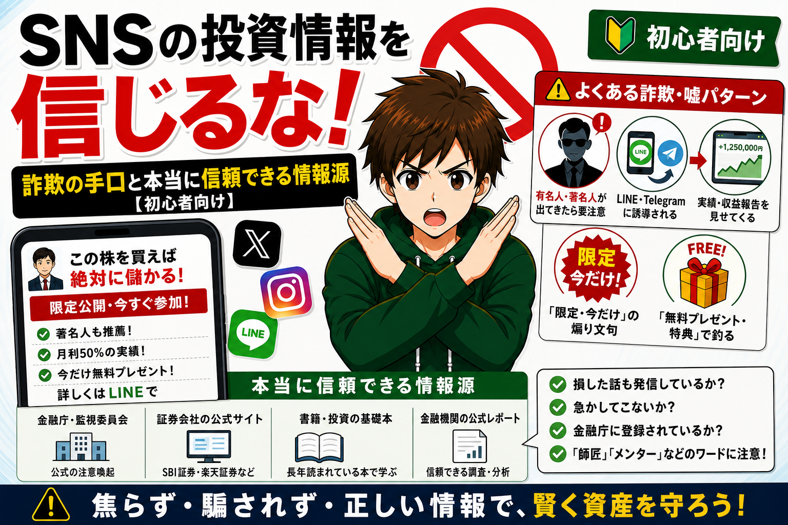 SNSの投資情報を信じるな！