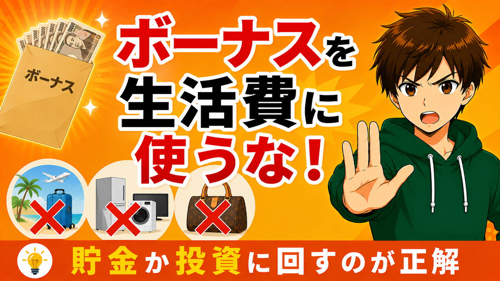 ボーナスを生活費に使うな