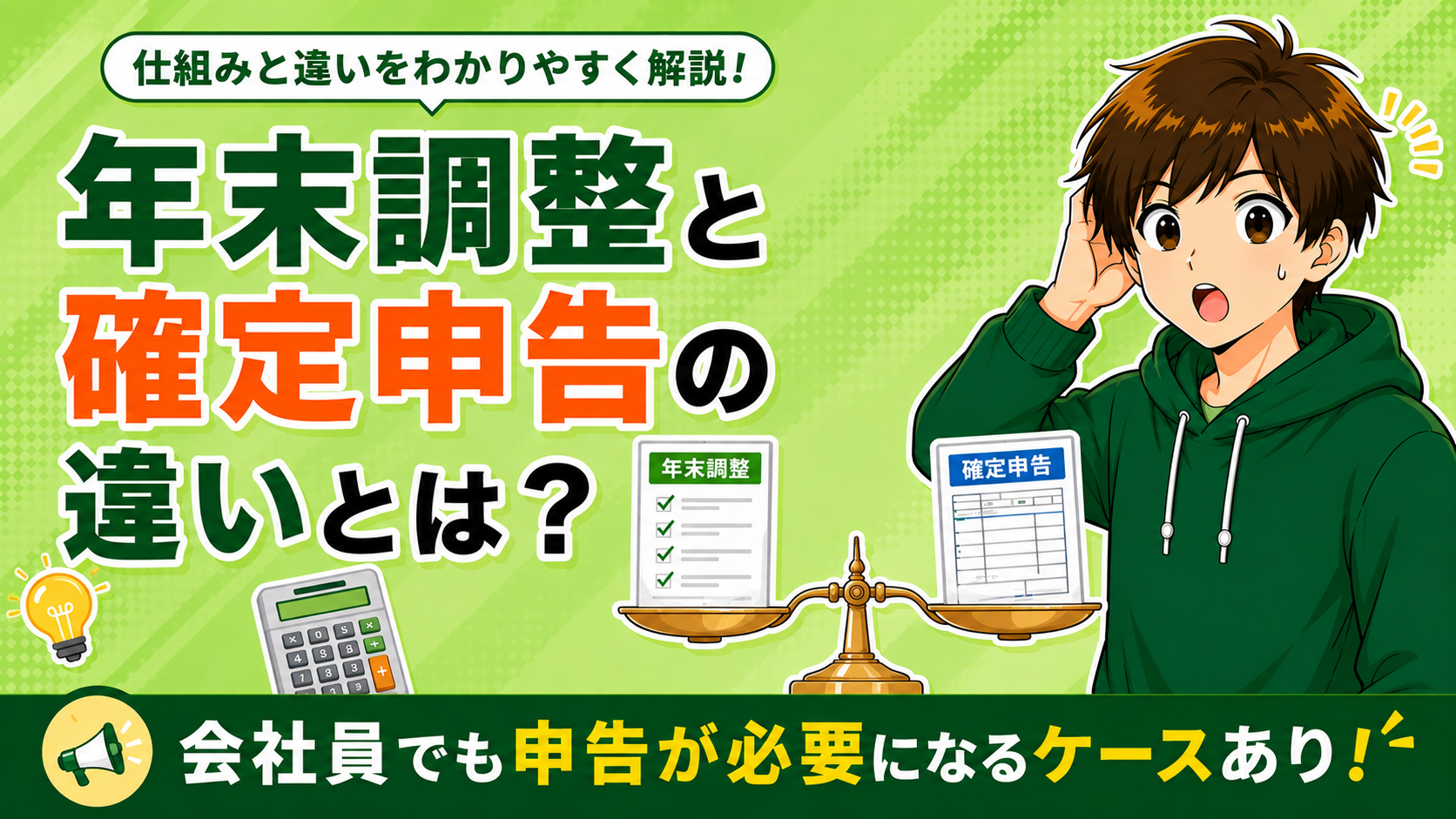 年末調整と確定申告の違いとは？